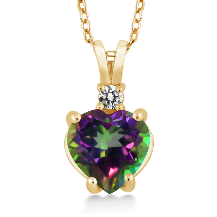 Green Mystic Topaz_14K Yellow Gold_Pendant in 14K Yellow Gold