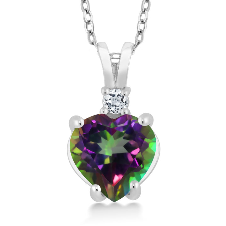 Green Mystic Topaz_14K White Gold_Pendant in 14K White Gold