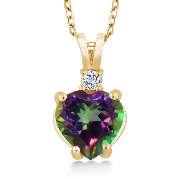 Green Mystic Topaz_14K Yellow Gold_Pendant in 14K Yellow Gold
