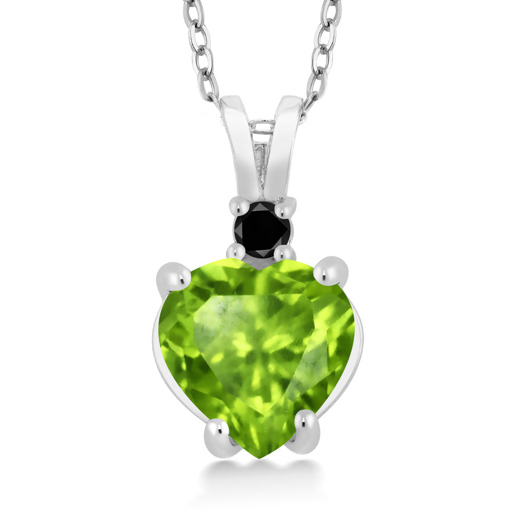 Peridot_14K White Gold_Pendant in 14K White Gold