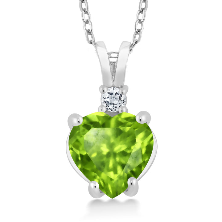 Peridot_14K White Gold_Pendant in 14K White Gold