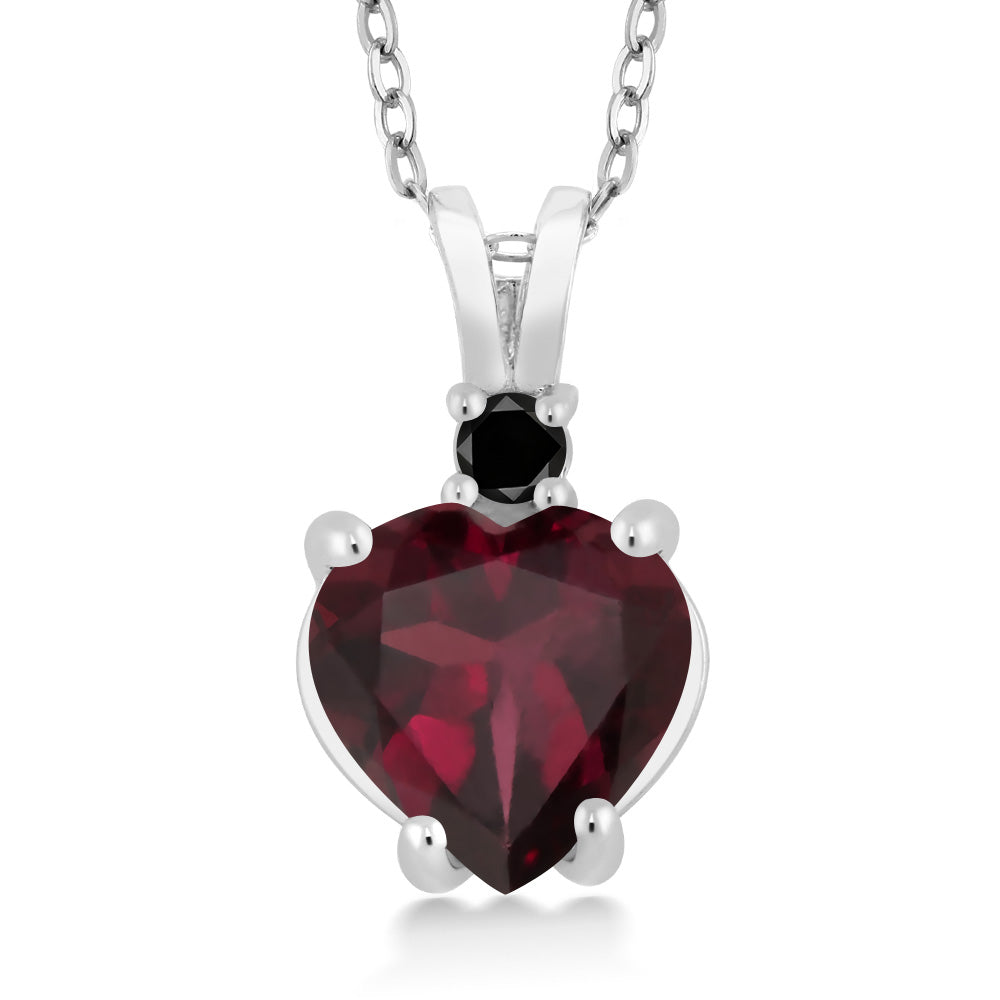 Rhodolite Garnet_14K White Gold_Pendant in 14K White Gold