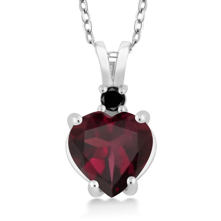 Rhodolite Garnet_14K White Gold_Pendant in 14K White Gold