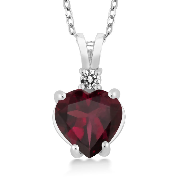 Rhodolite Garnet_14K White Gold_Pendant in 14K White Gold