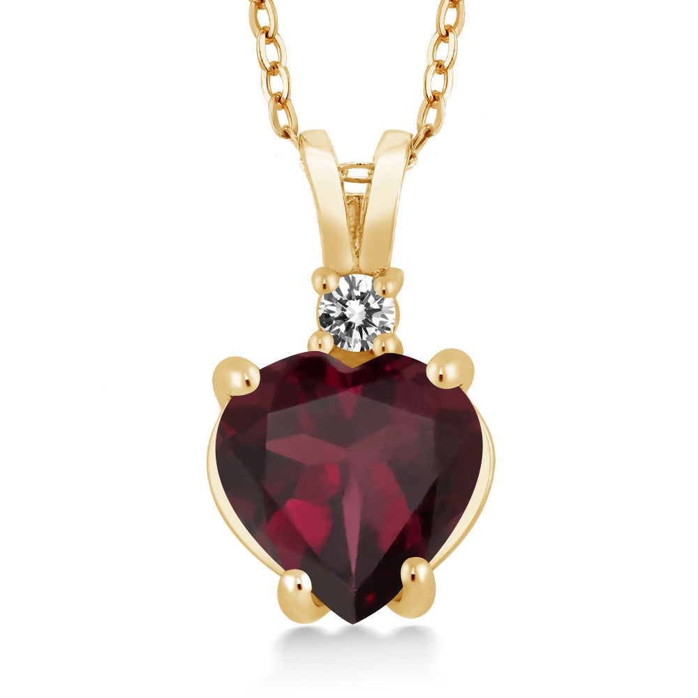 Rhodolite Garnet_14K Yellow Gold_Pendant in 14K Yellow Gold
