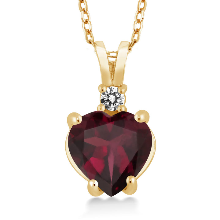Rhodolite Garnet_14K Yellow Gold_Pendant in 14K Yellow Gold