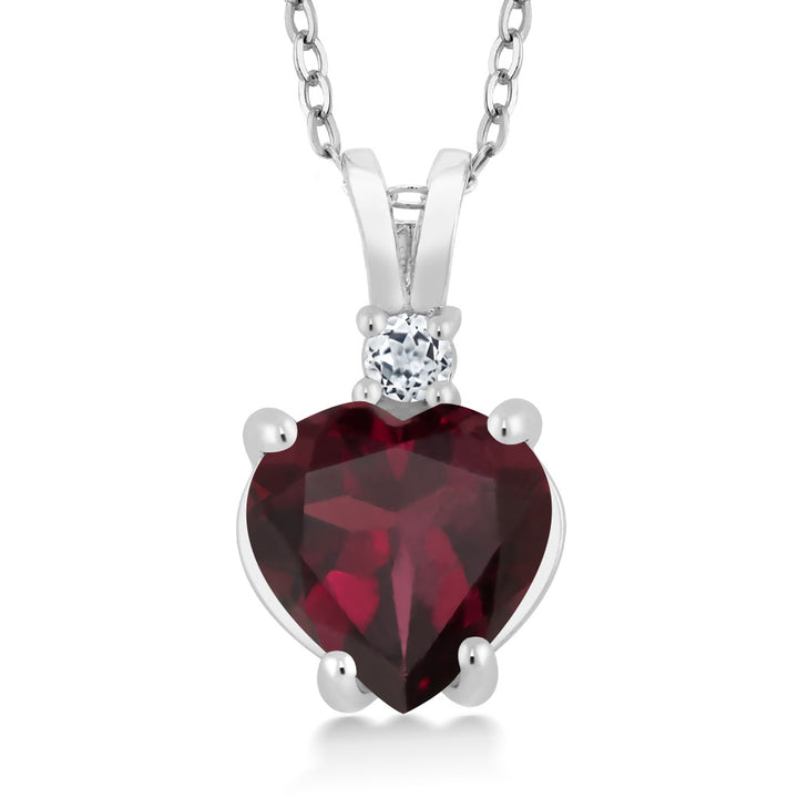 Rhodolite Garnet_14K White Gold_Pendant in 14K White Gold