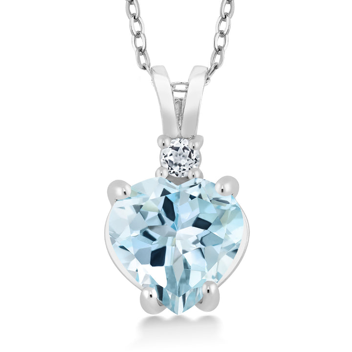 Sky Blue Topaz_14K White Gold_Pendant in 14K White Gold