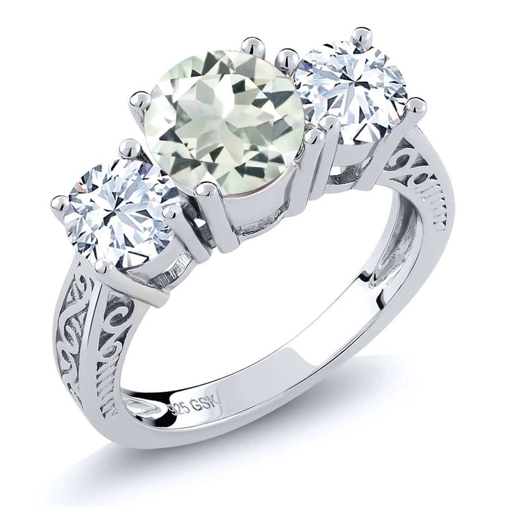 Prasiolite_9_Ring in 925 Sterling Silver