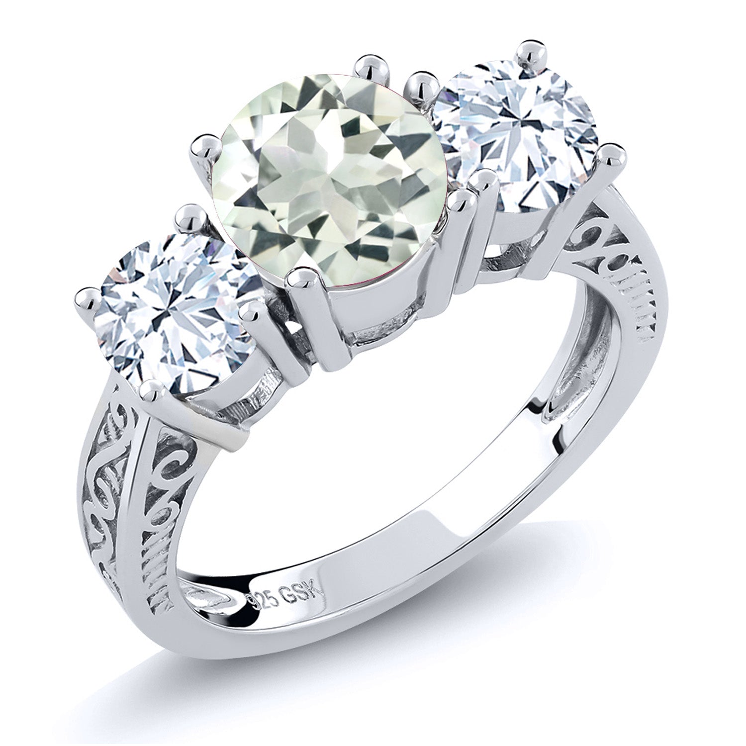 Prasiolite_7_Ring in 925 Sterling Silver