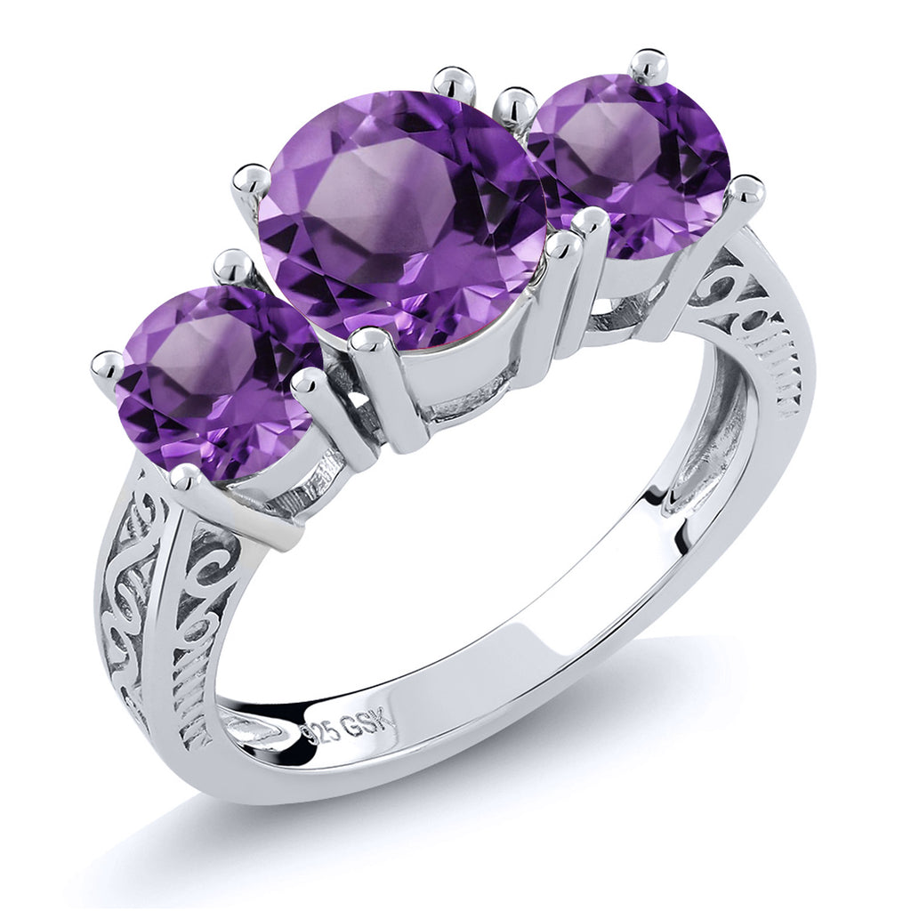Amethyst - February_8_Ring in 925 Sterling Silver