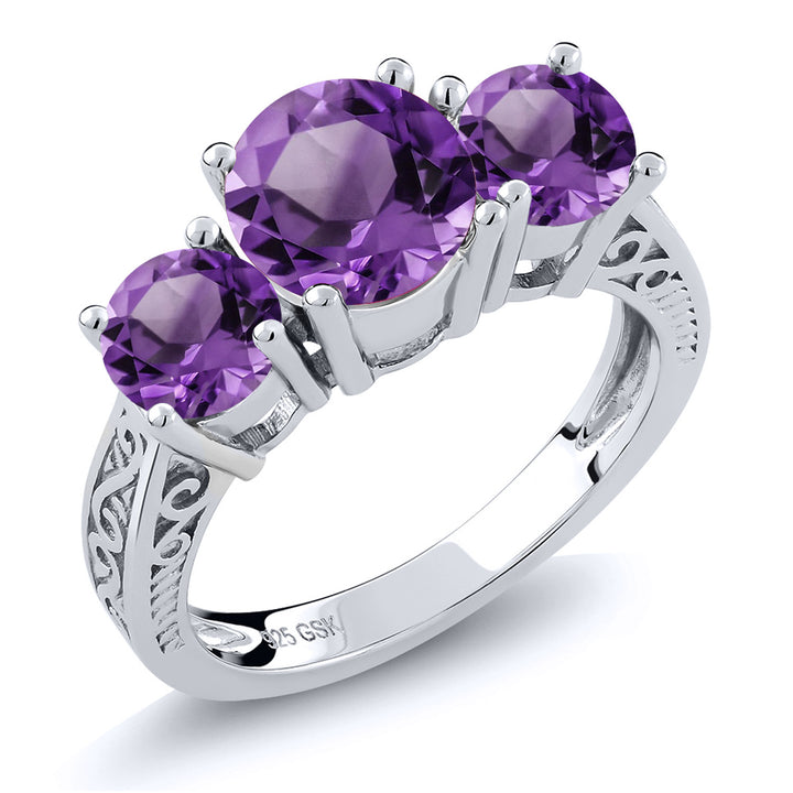 Amethyst - February_5_Ring in 925 Sterling Silver