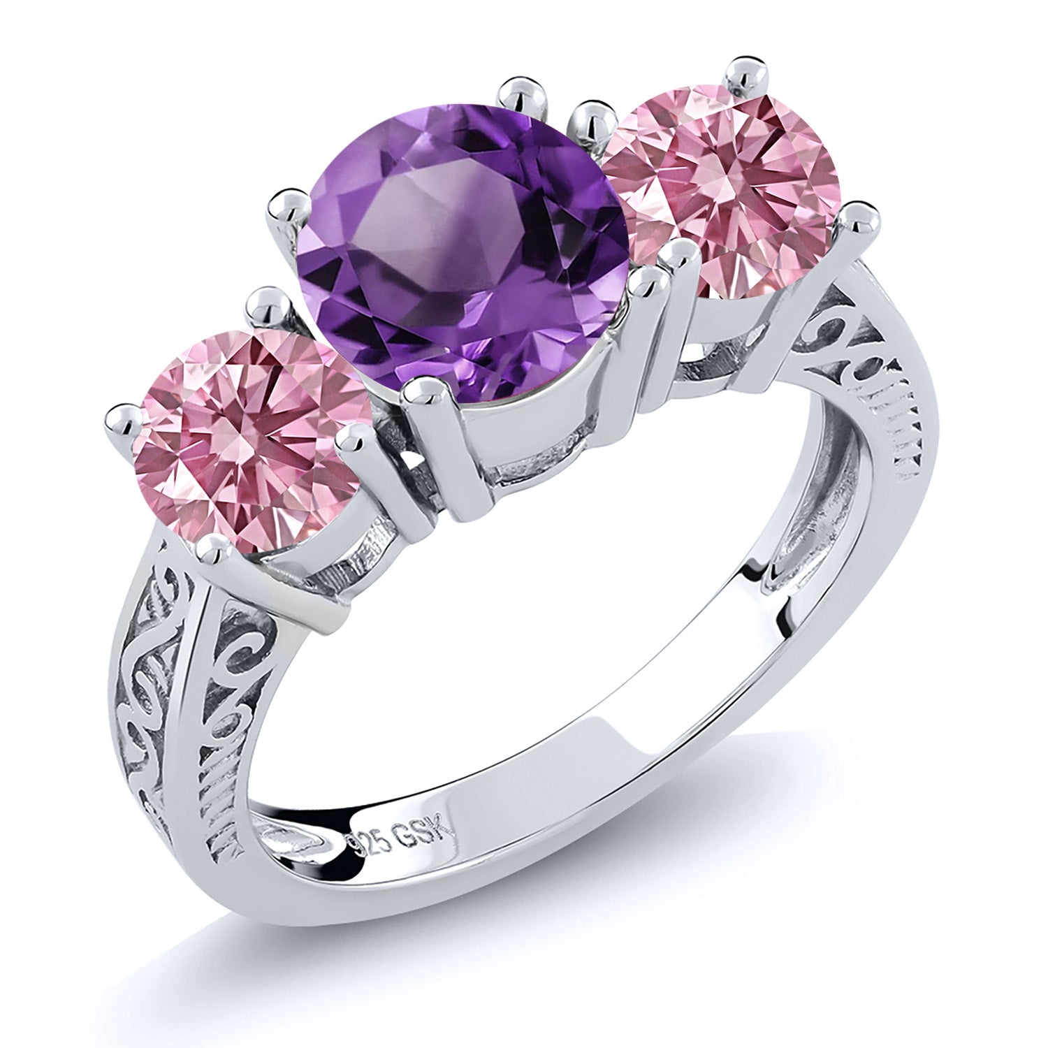 Amethyst - February_8_Ring in 925 Sterling Silver