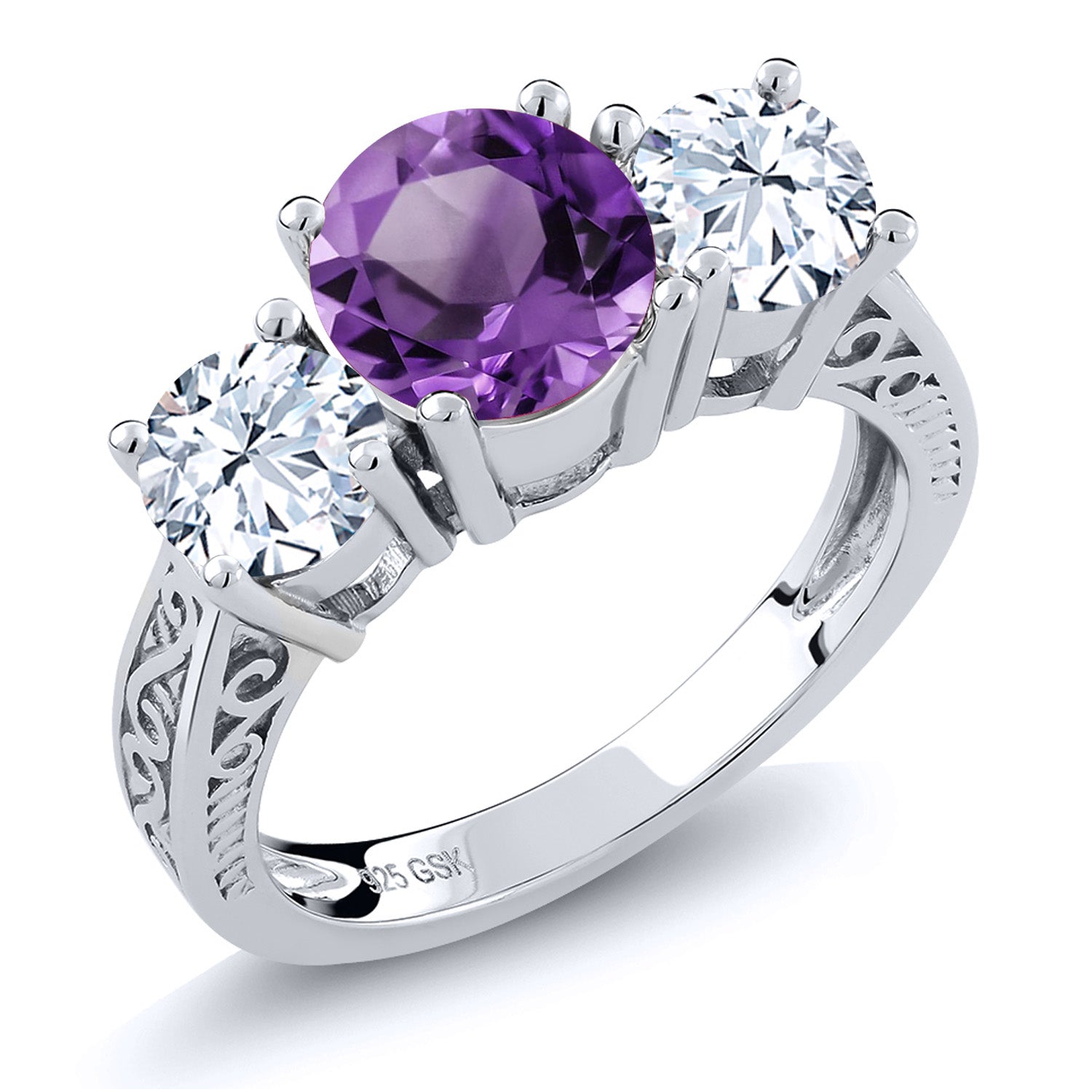 Amethyst - February_9_Ring in 925 Sterling Silver