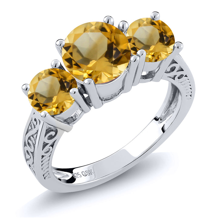 Citrine - November_5_Ring in 925 Sterling Silver