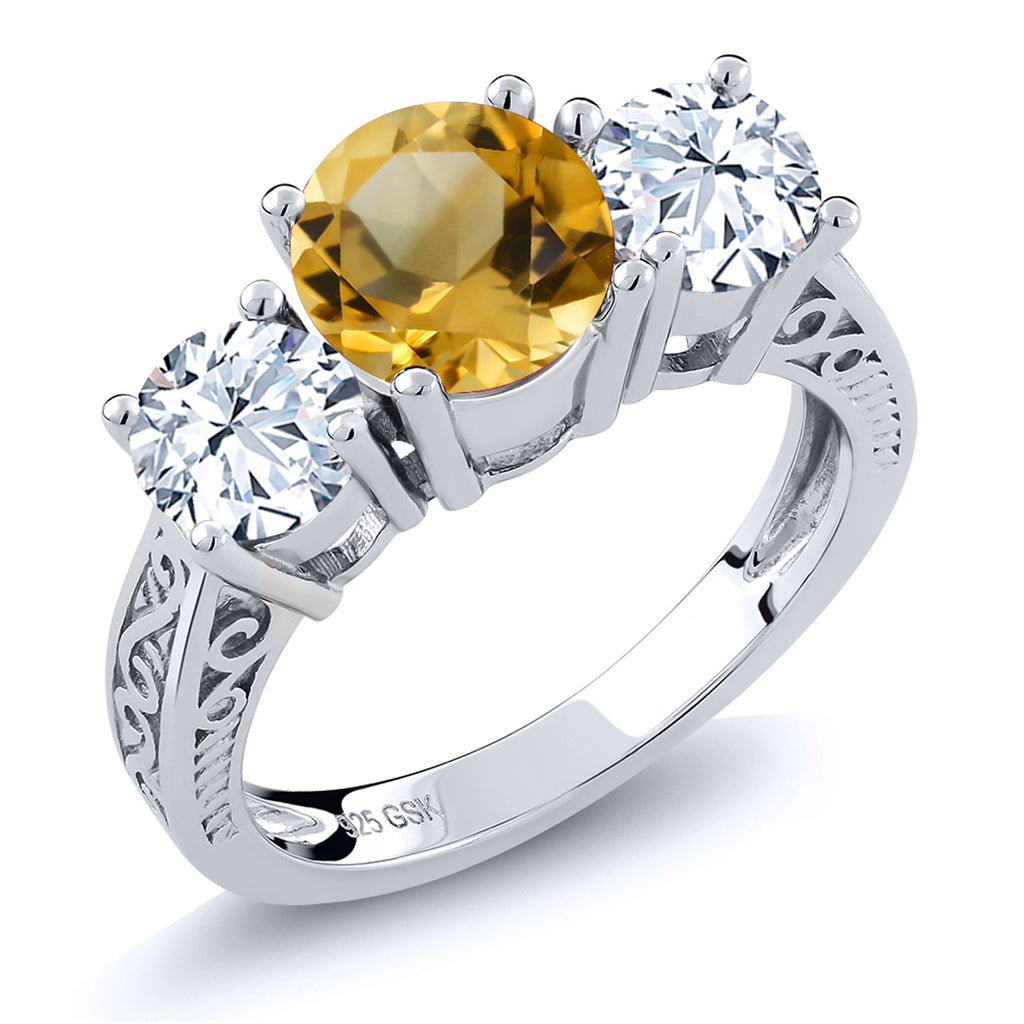 Citrine - November_8_Ring in 925 Sterling Silver