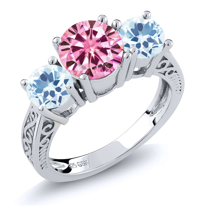 Sky Blue Topaz - November_6_Ring in 925 Sterling Silver