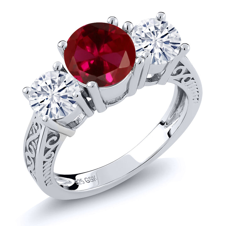 Created Ruby - July_5_Ring in 925 Sterling Silver
