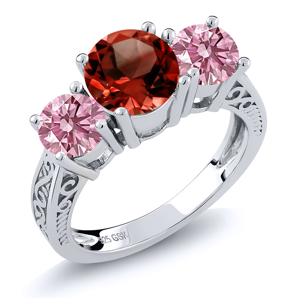 Garnet - January_8_Ring in 925 Sterling Silver