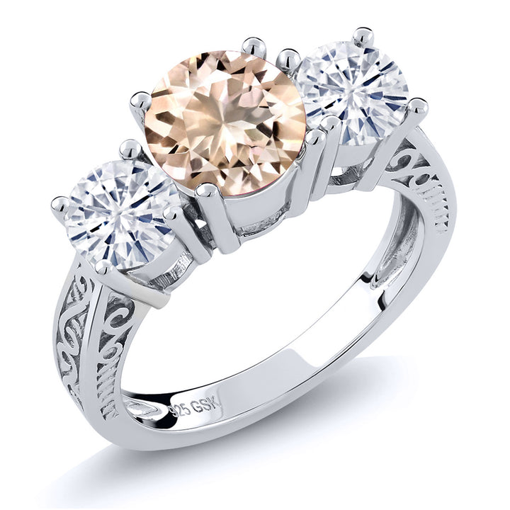 Morganite - October_5_Ring in 925 Sterling Silver