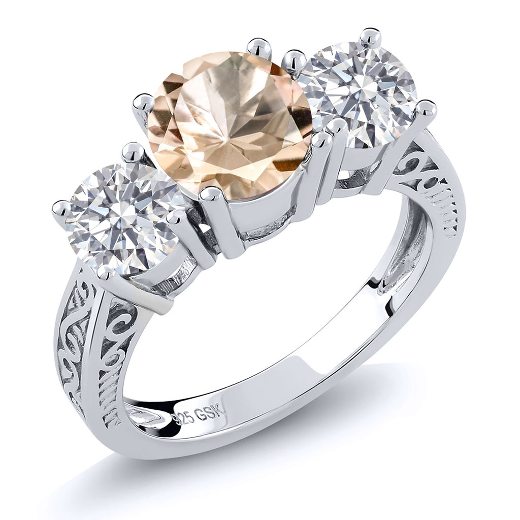 Morganite - October_6_Ring in 925 Sterling Silver