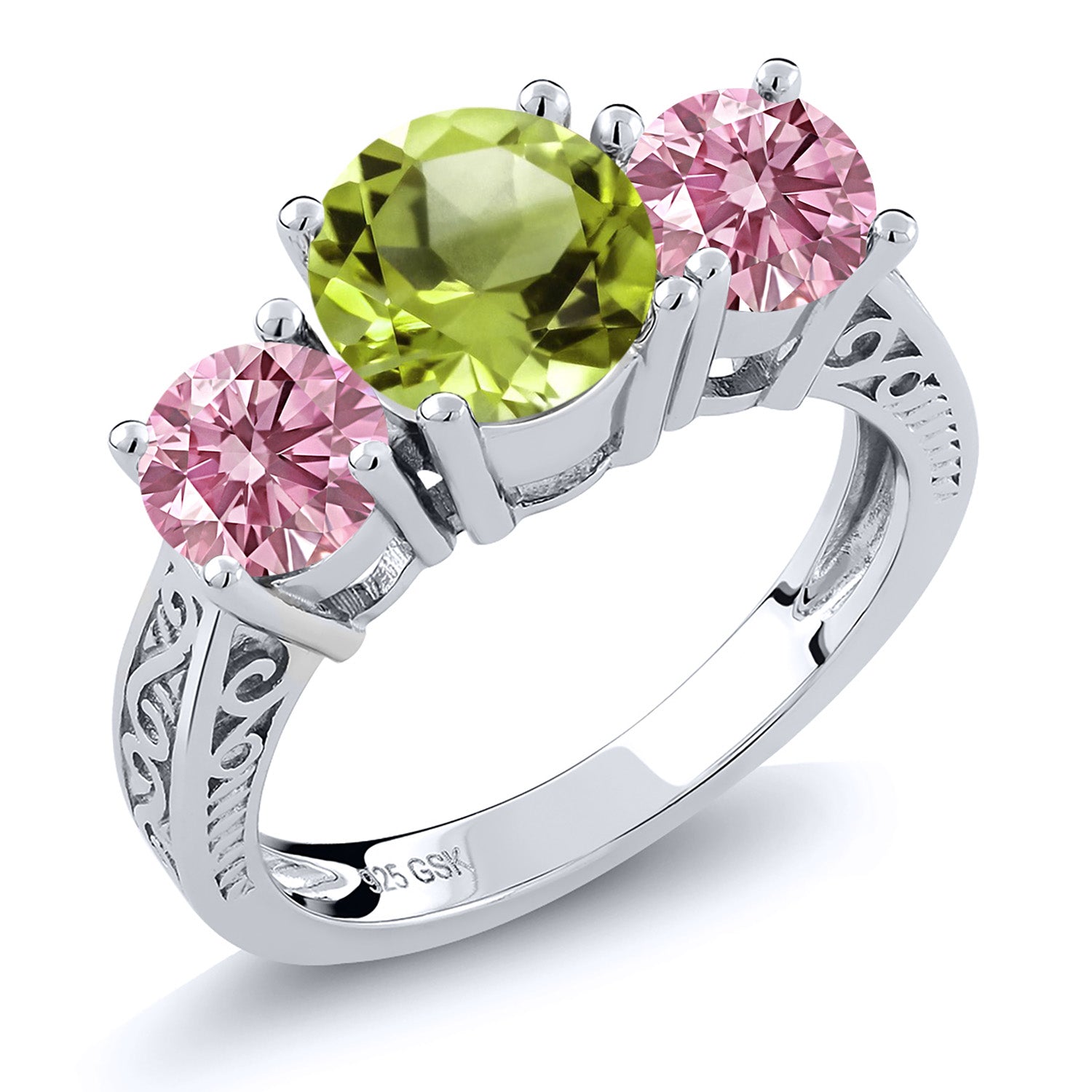 Peridot - August_6_Ring in 925 Sterling Silver