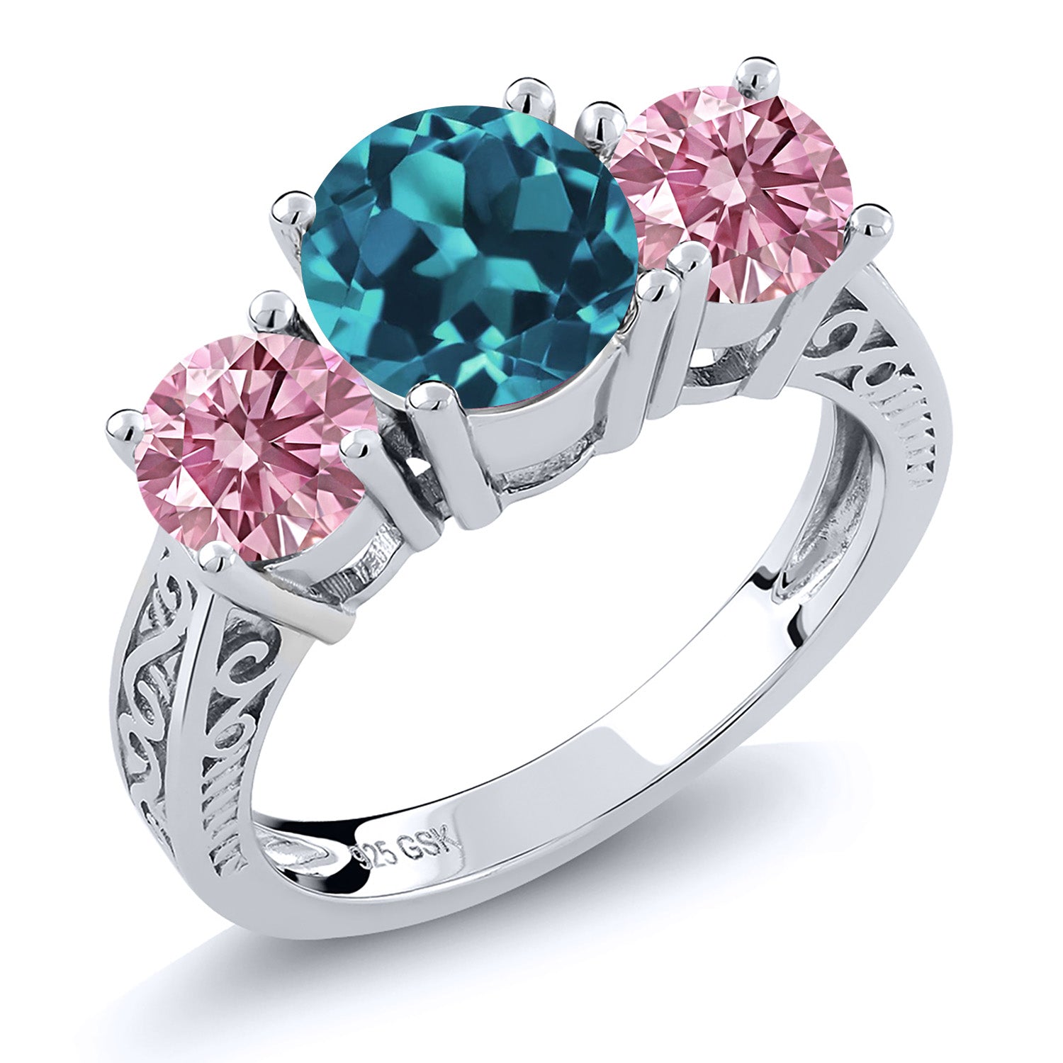 London Blue Topaz - November_8_Ring in 925 Sterling Silver