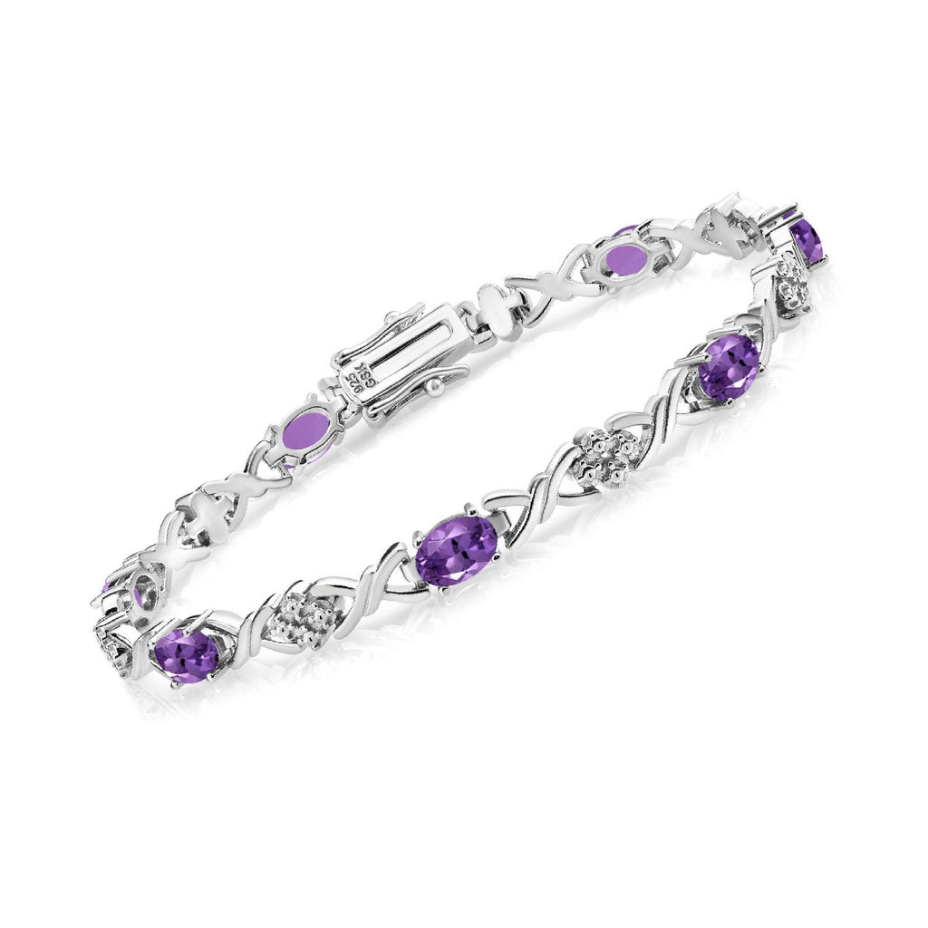 Amethyst - February_Bracelet in 925 Sterling Silver