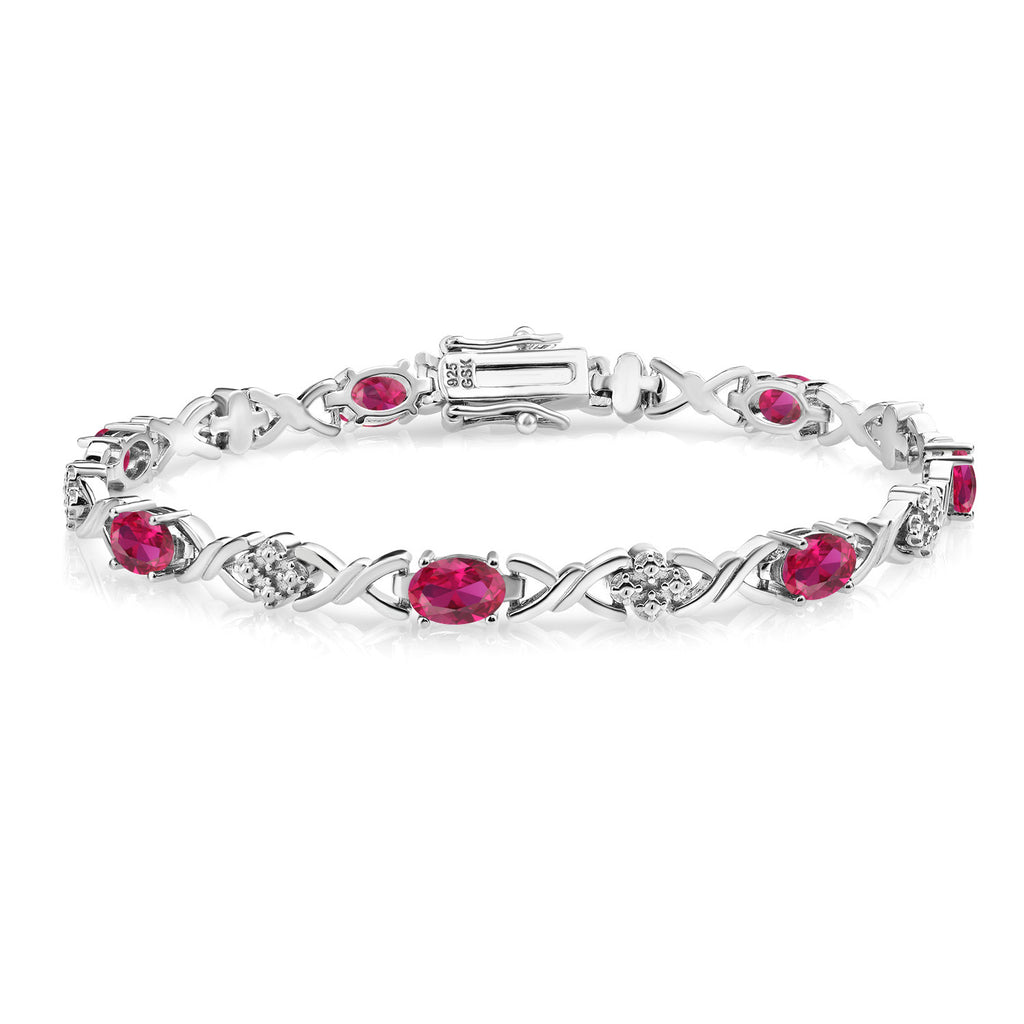 Created Ruby - July_Bracelet in 925 Sterling Silver