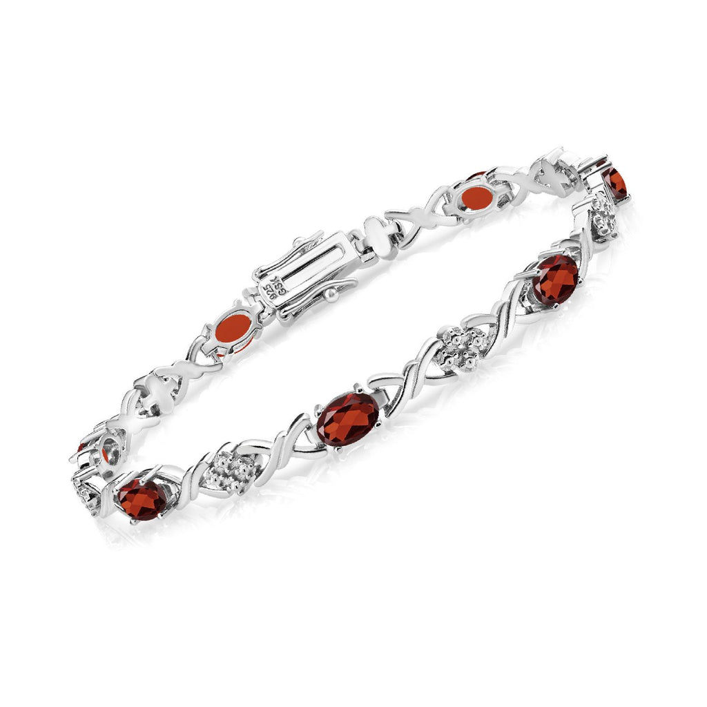 Garnet - January_Bracelet in 925 Sterling Silver