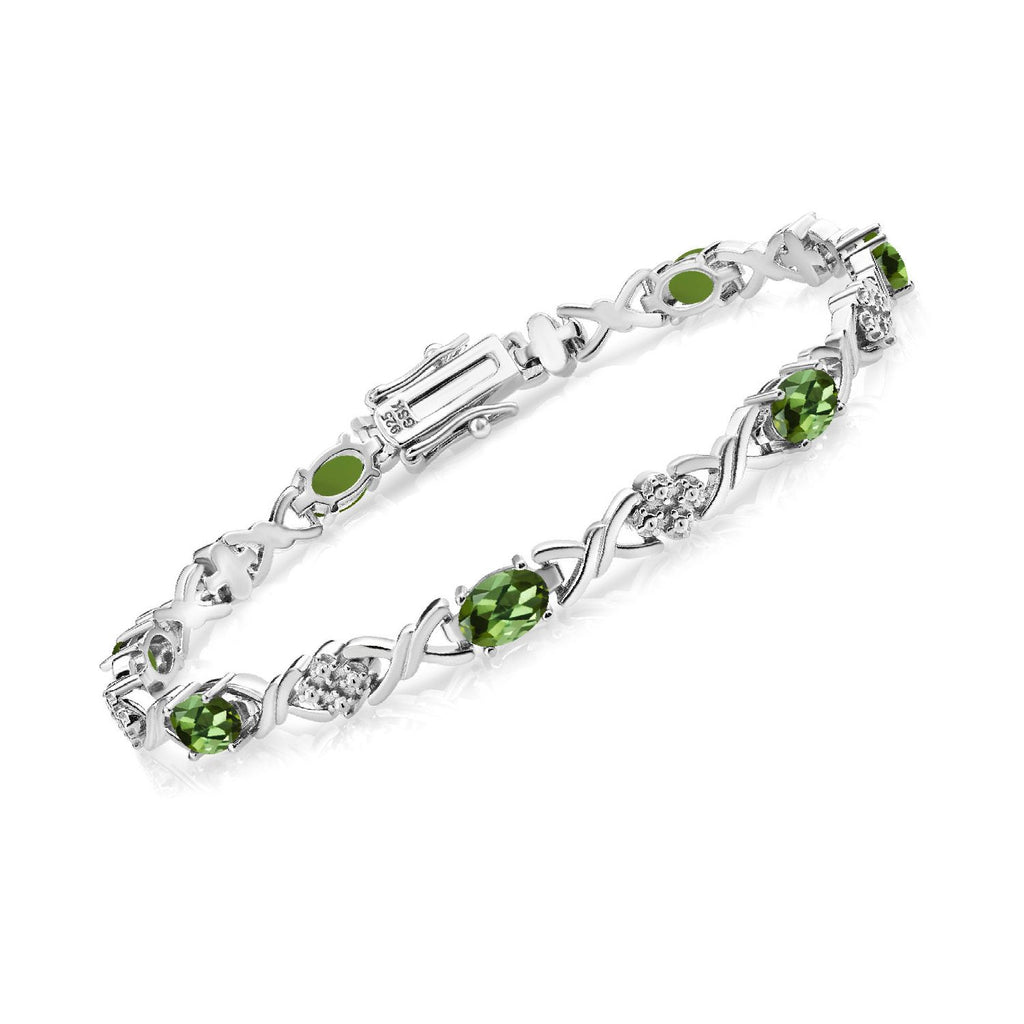 Green Tourmaline - October_Bracelet in 925 Sterling Silver