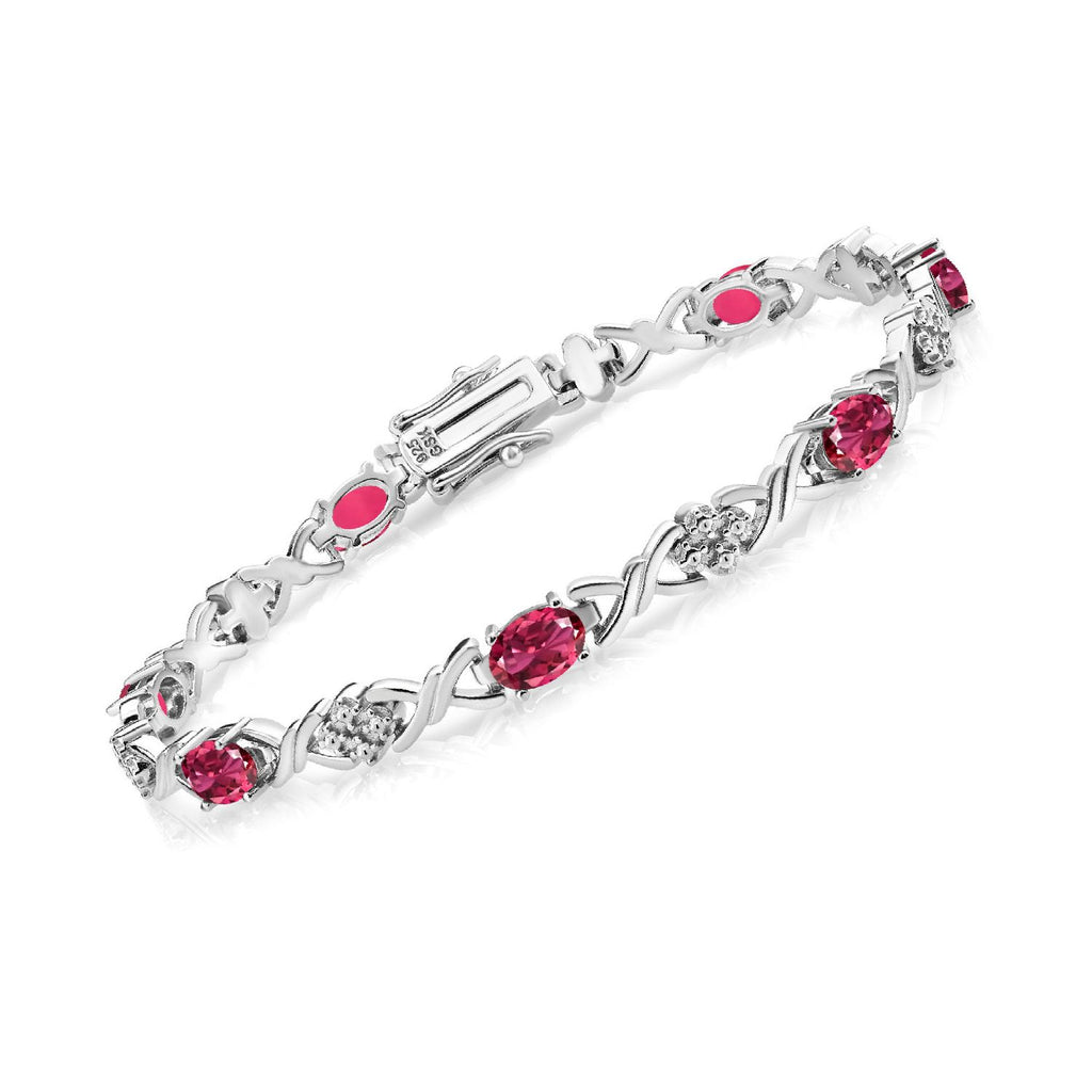 Pink Tourmaline - October_Bracelet in 925 Sterling Silver