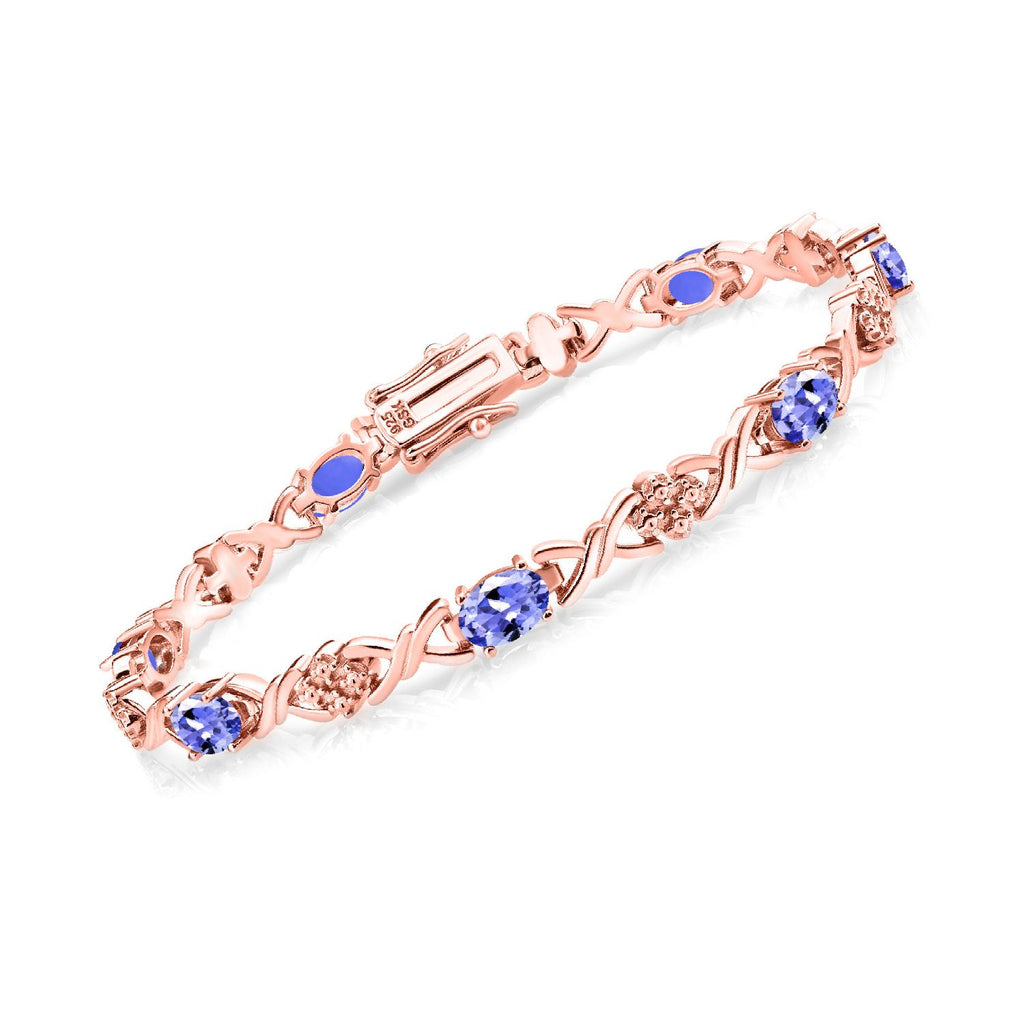 Tanzanite - December_Bracelet in 925 Rose Gold Plated Silver