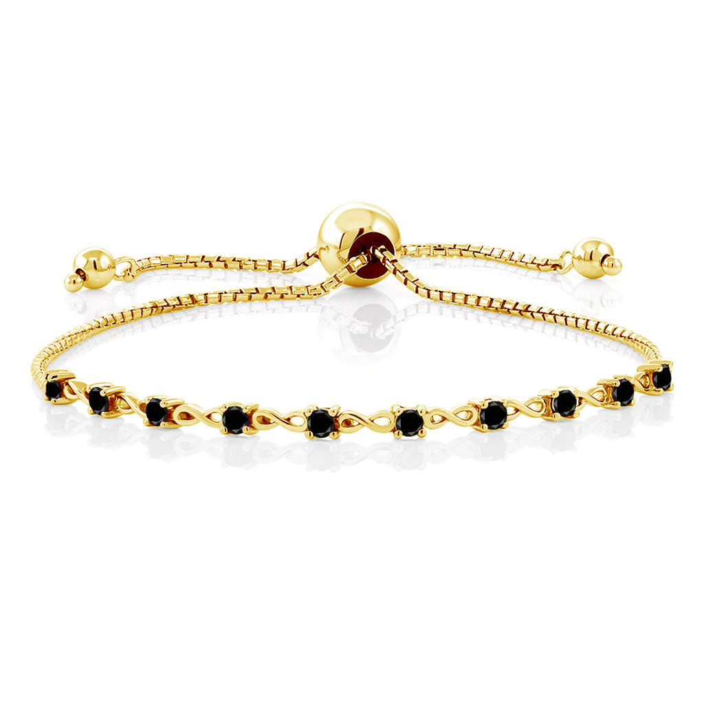 Black Diamond - April_925 Yellow Gold Plated Silver_Bracelet in 925 Yellow Gold Plated Silver