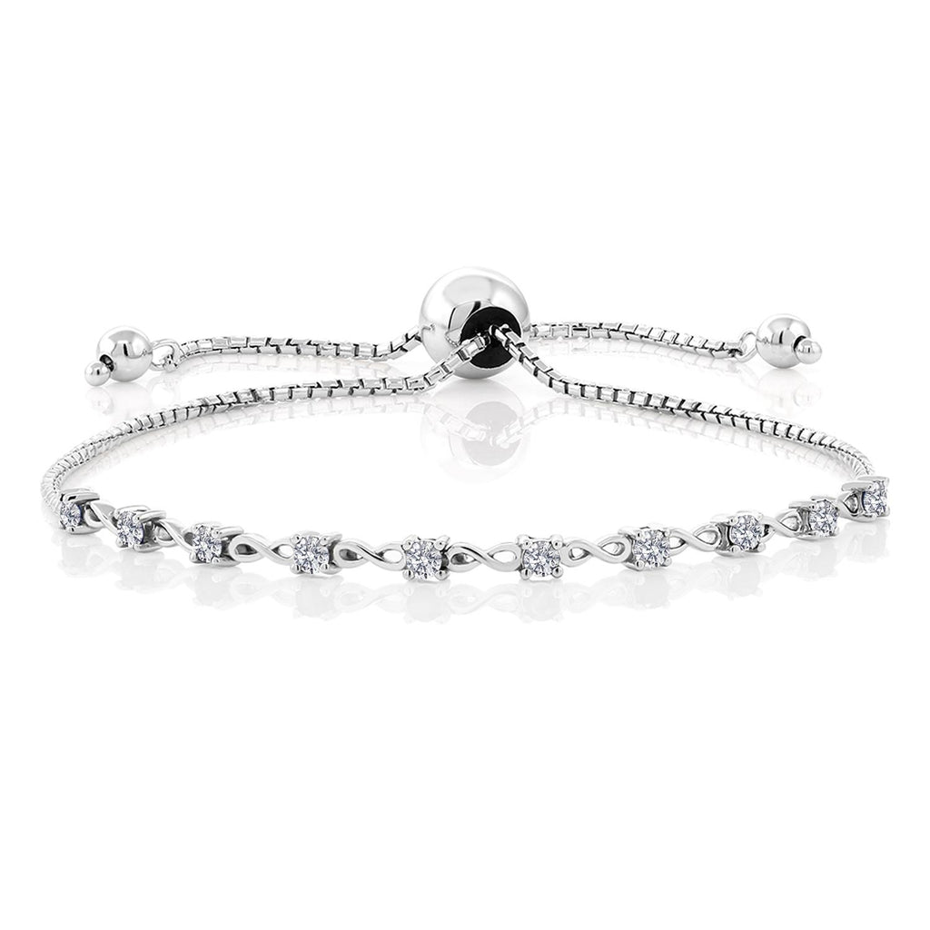 White Lab Grown Diamond - April_925 Sterling Silver_Bracelet in 925 Sterling Silver
