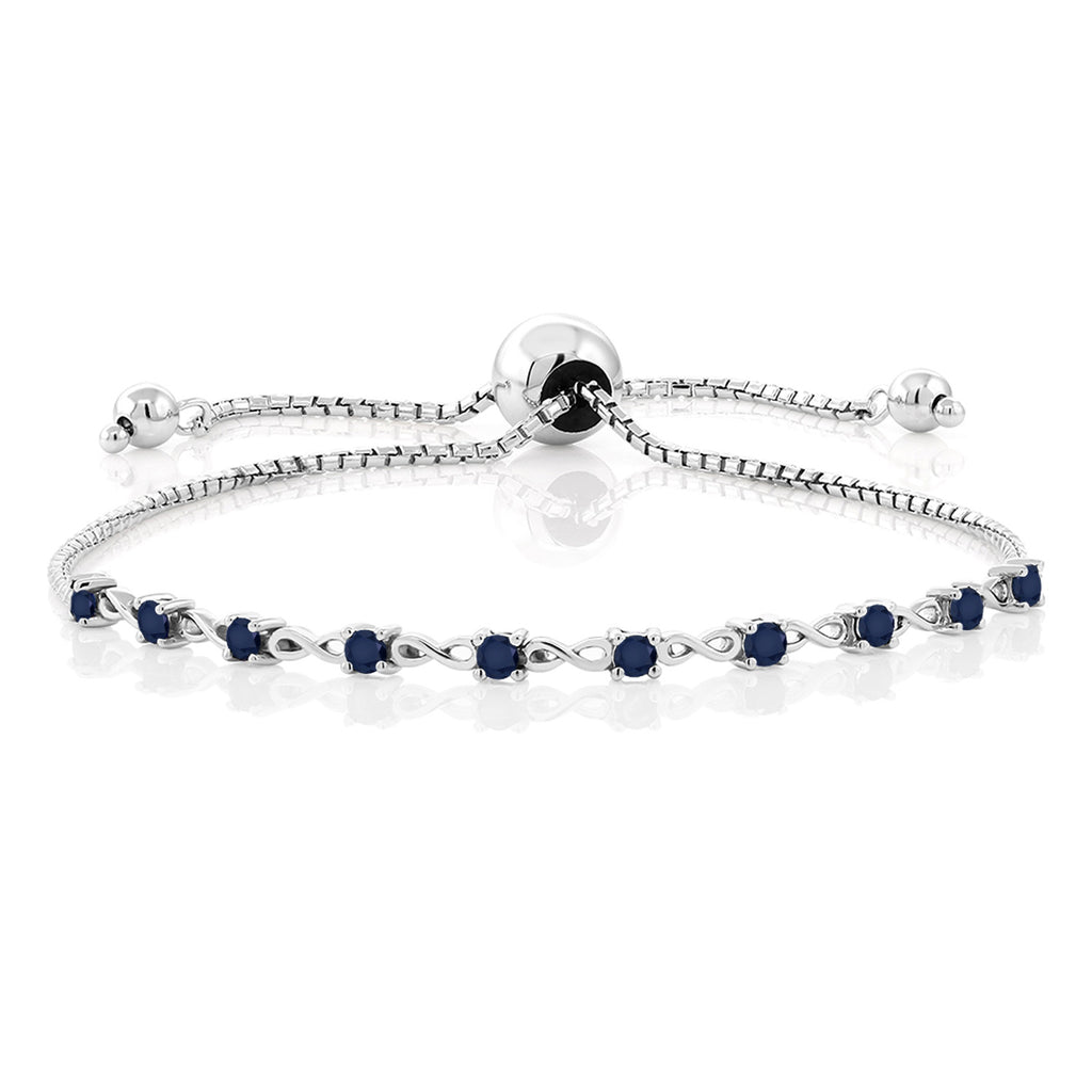 Blue Sapphire - September_925 Sterling Silver_Bracelet in 925 Sterling Silver