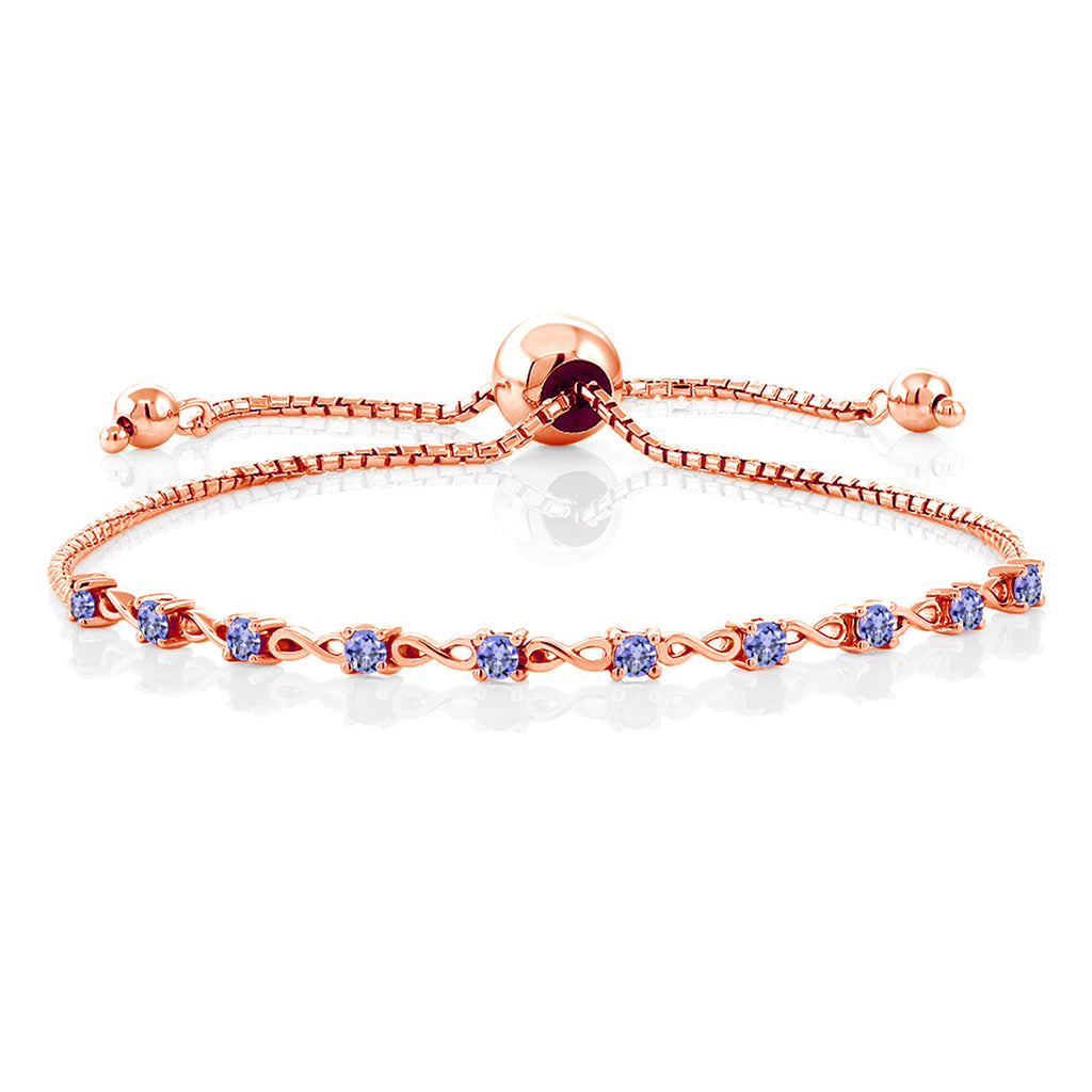 Tanzanite - December_925 Rose Gold Plated Silver_Bracelet in 925 Rose Gold Plated Silver