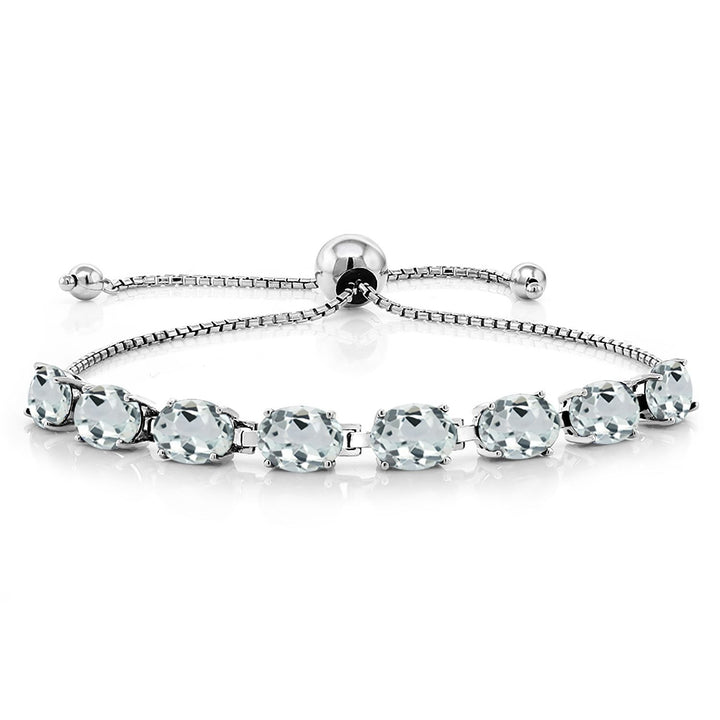 Aquamarine - March_Bracelet in 925 Sterling Silver