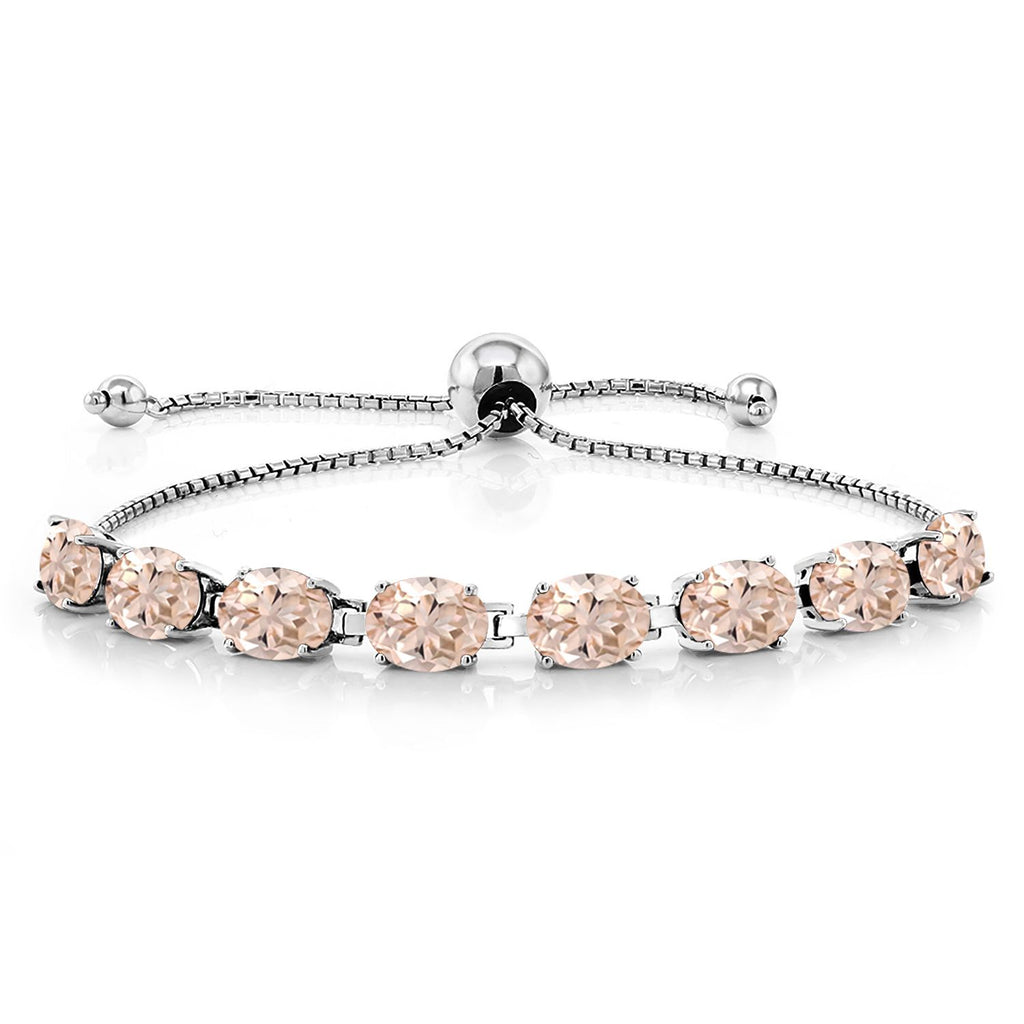 Morganite - October_Bracelet in 925 Sterling Silver