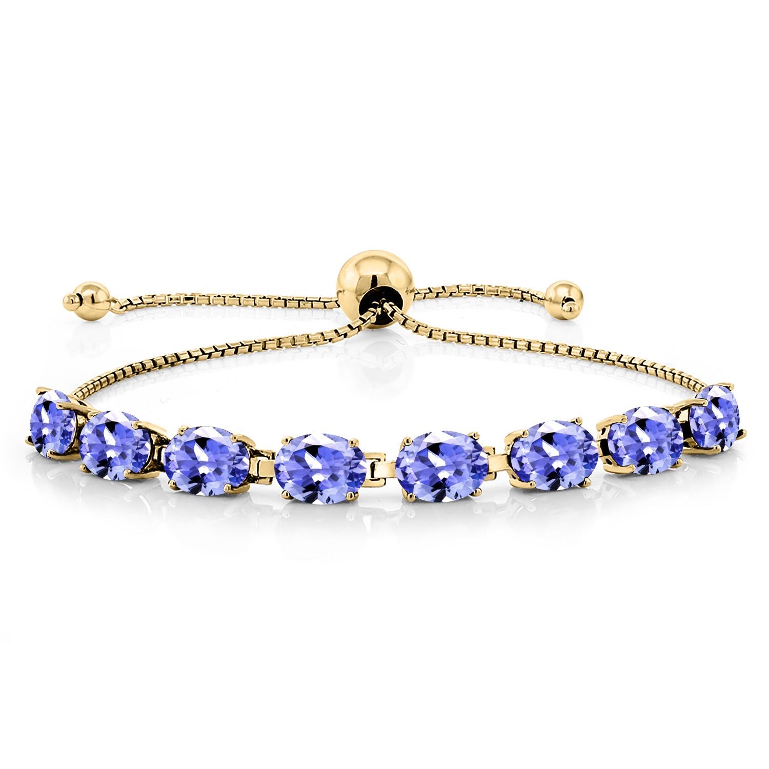 Tanzanite - December_Bracelet in 925 Yellow Gold Plated Silver