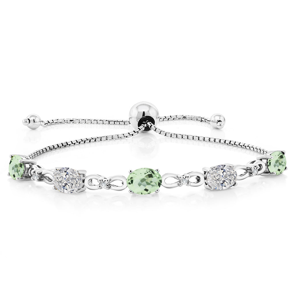 Prasiolite_Bracelet in 925 Sterling Silver