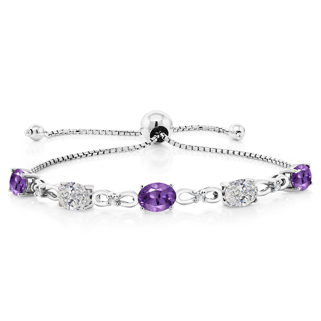 Amethyst - February_Bracelet in 925 Sterling Silver