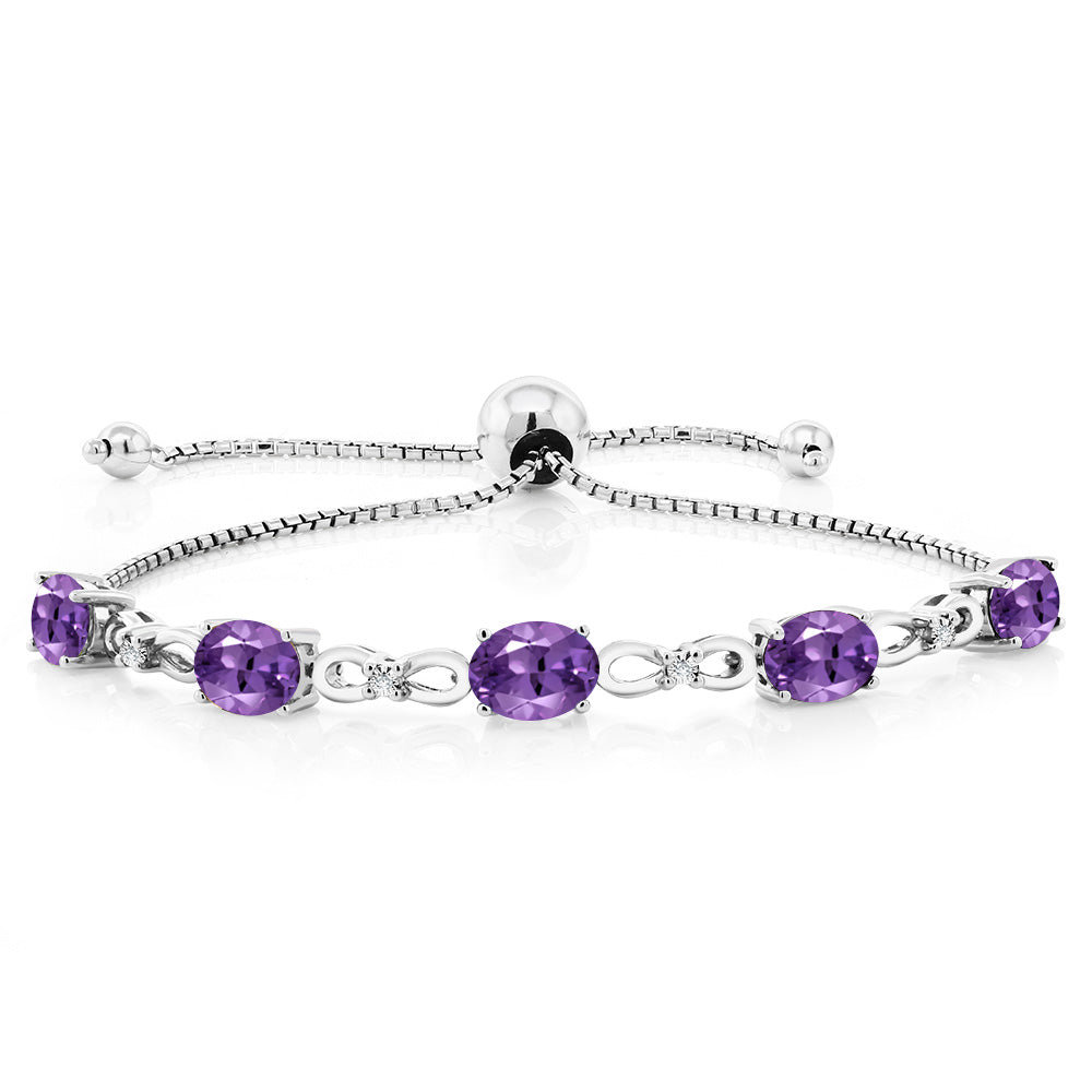 Amethyst - February_Bracelet in 925 Sterling Silver