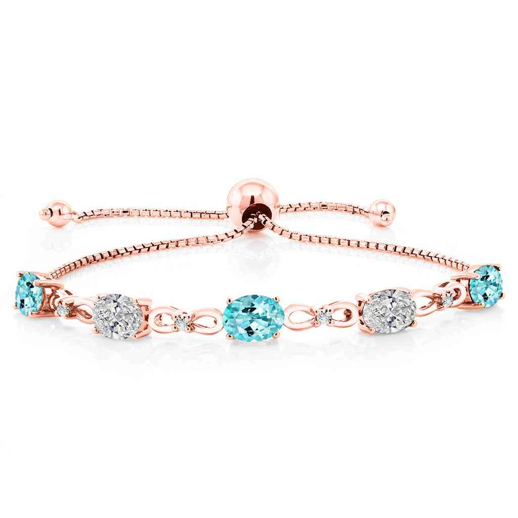 Apatite_Bracelet in 925 Rose Gold Plated Silver