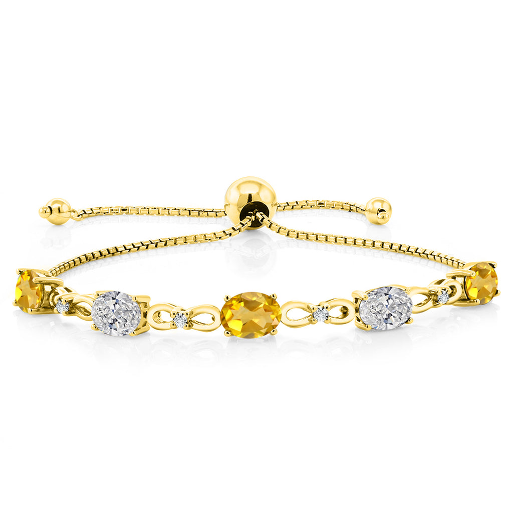 Citrine - November_Bracelet in 925 Yellow Gold Plated Silver