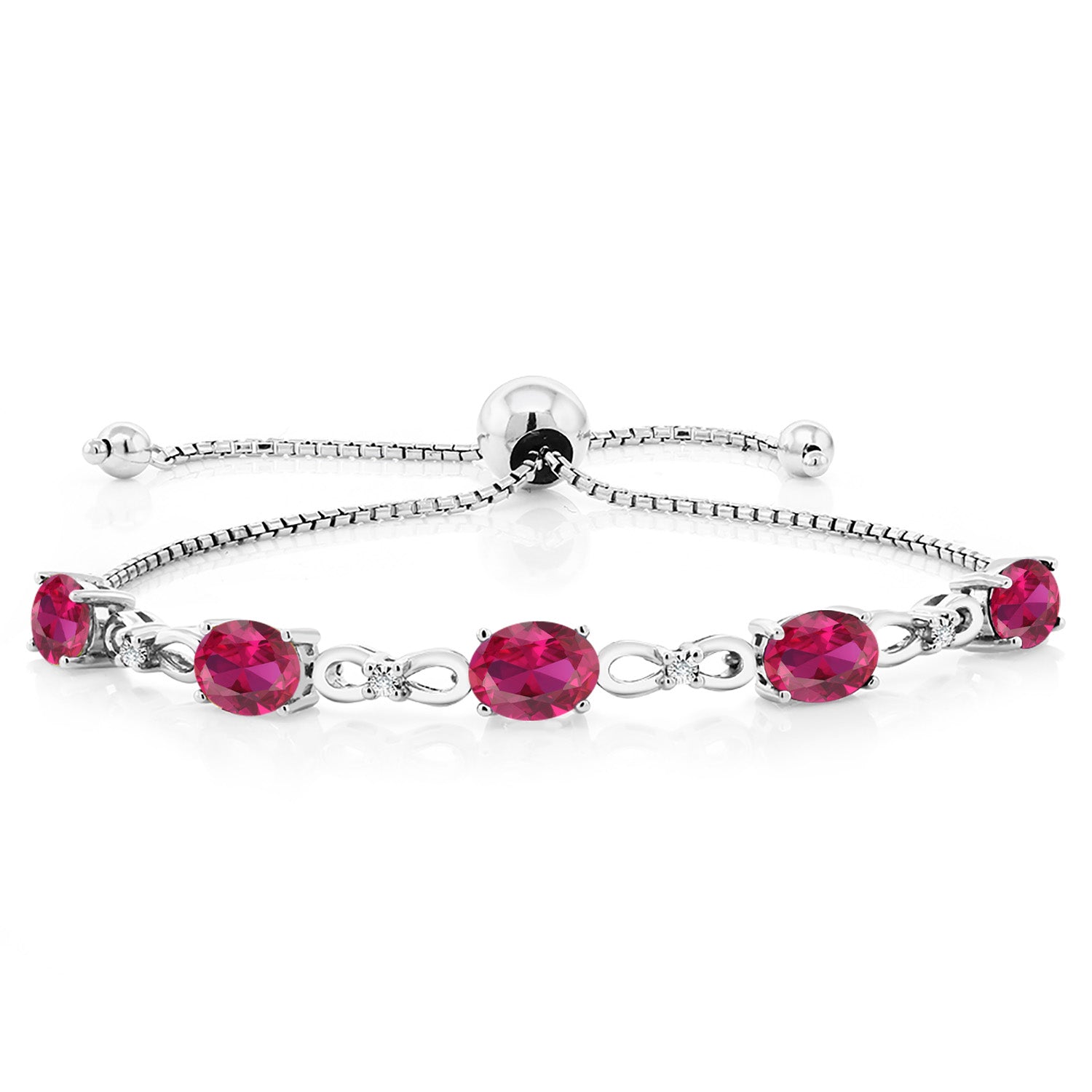 Created Ruby - July_Bracelet in 925 Sterling Silver