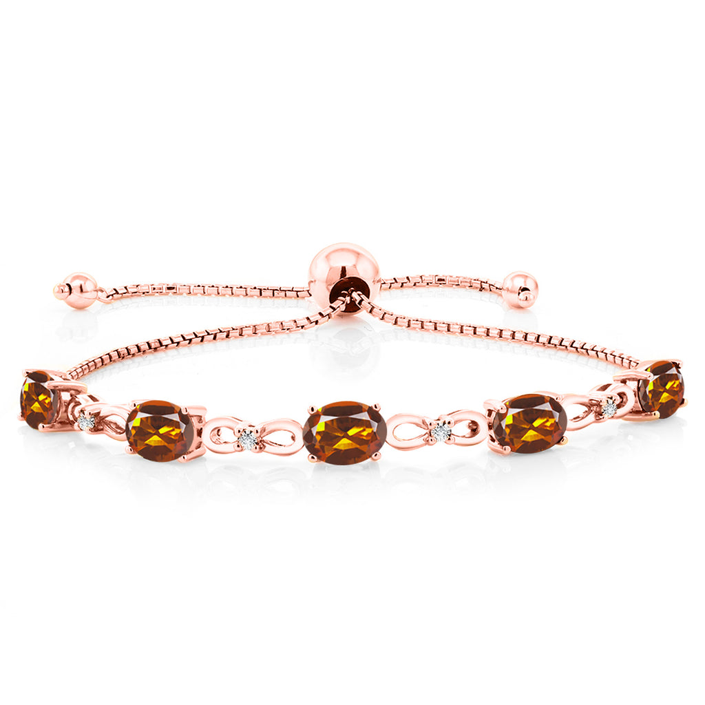 Madeira Citrine_Bracelet in 925 Rose Gold Plated Silver