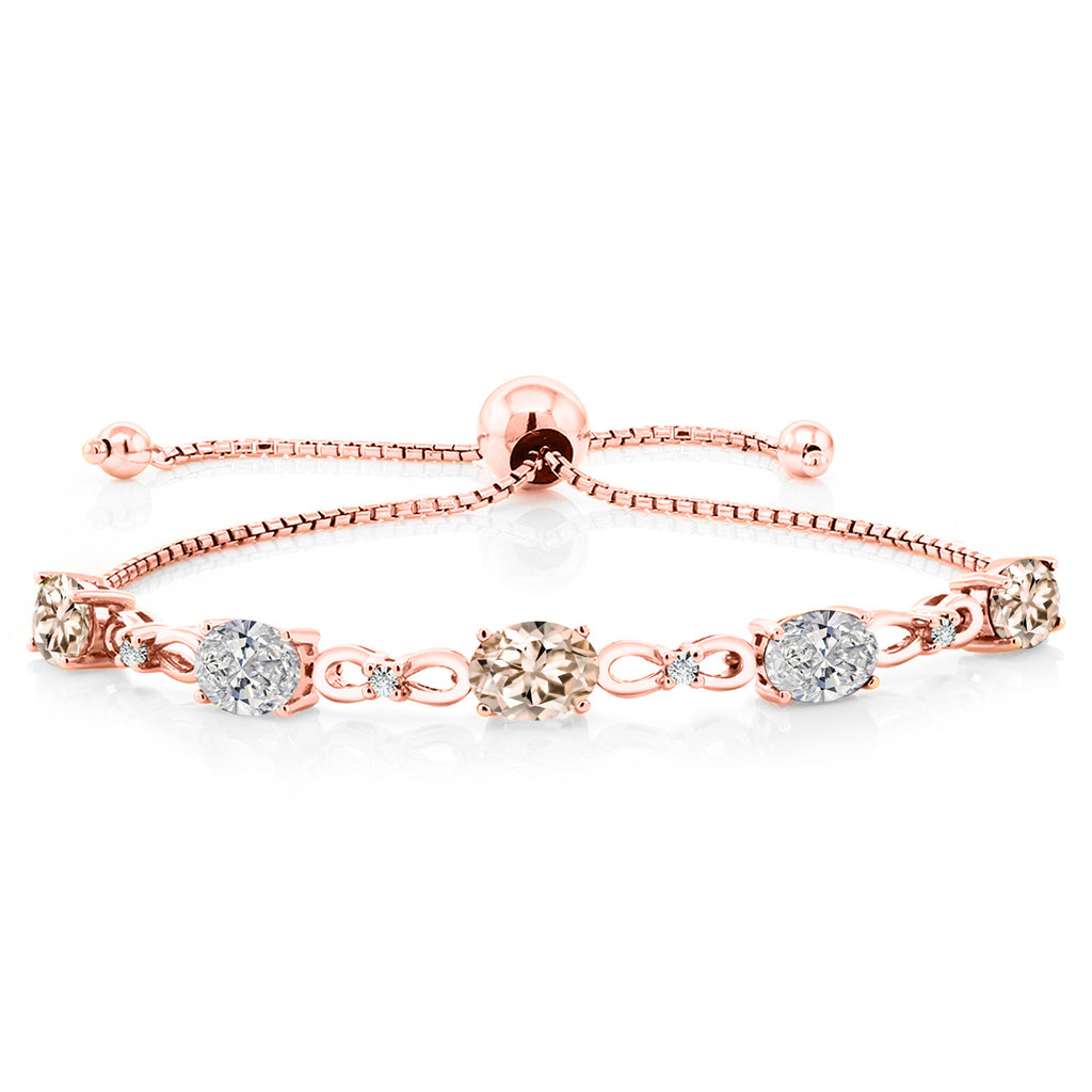 Morganite - October_Bracelet in 925 Rose Gold Plated Silver