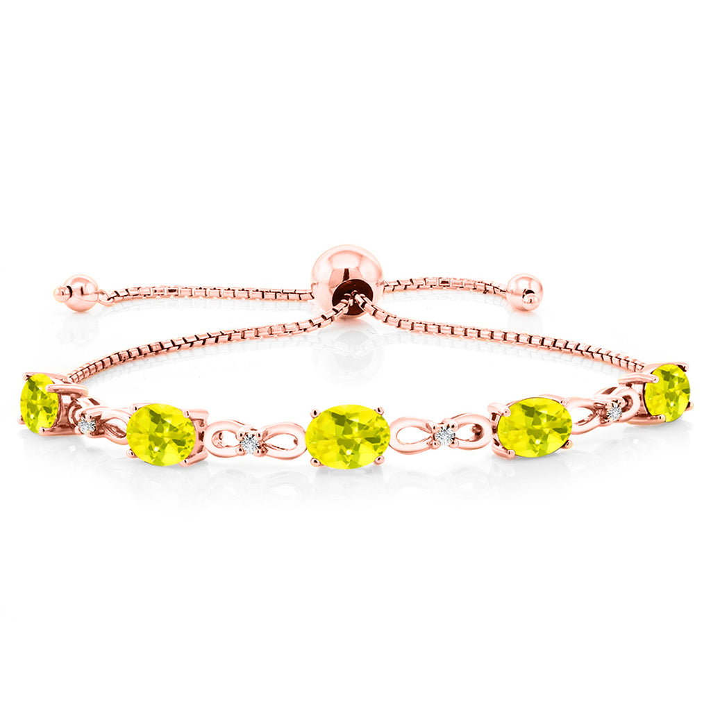Canary Mystic Topaz_Bracelet in 925 Rose Gold Plated Silver