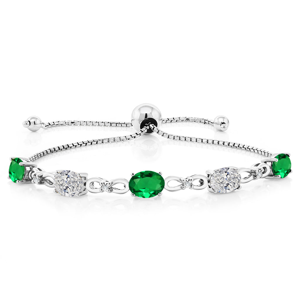 Nano Emerald - May_Bracelet in 925 Sterling Silver